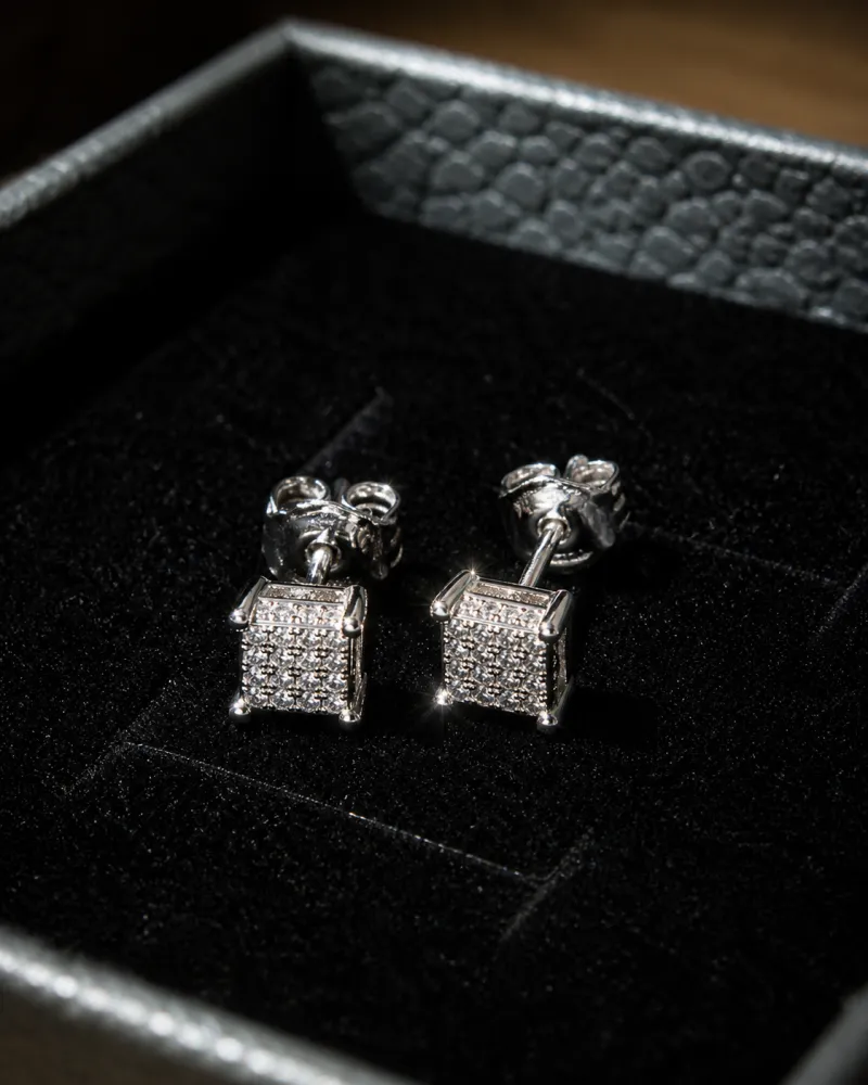 Cubic Cluster Stud Earrings — view 2
