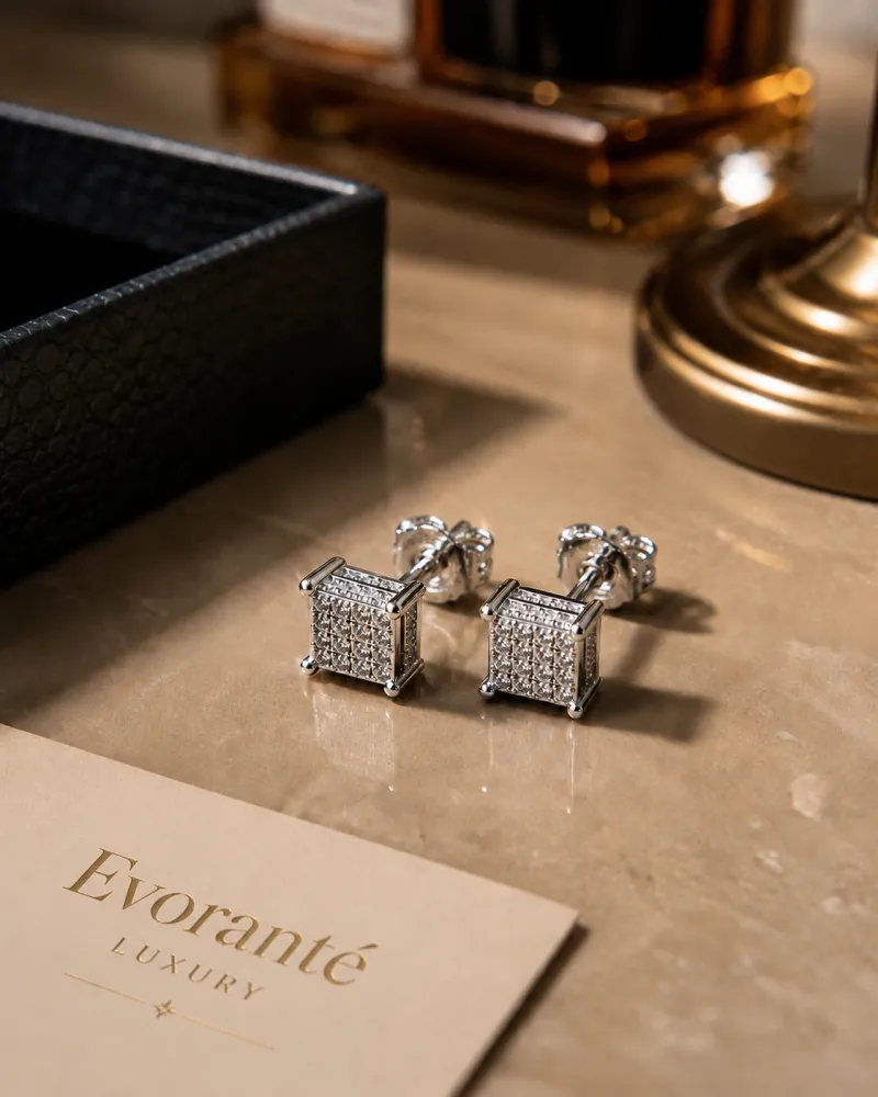 Cubic Cluster Stud Earrings — view 1