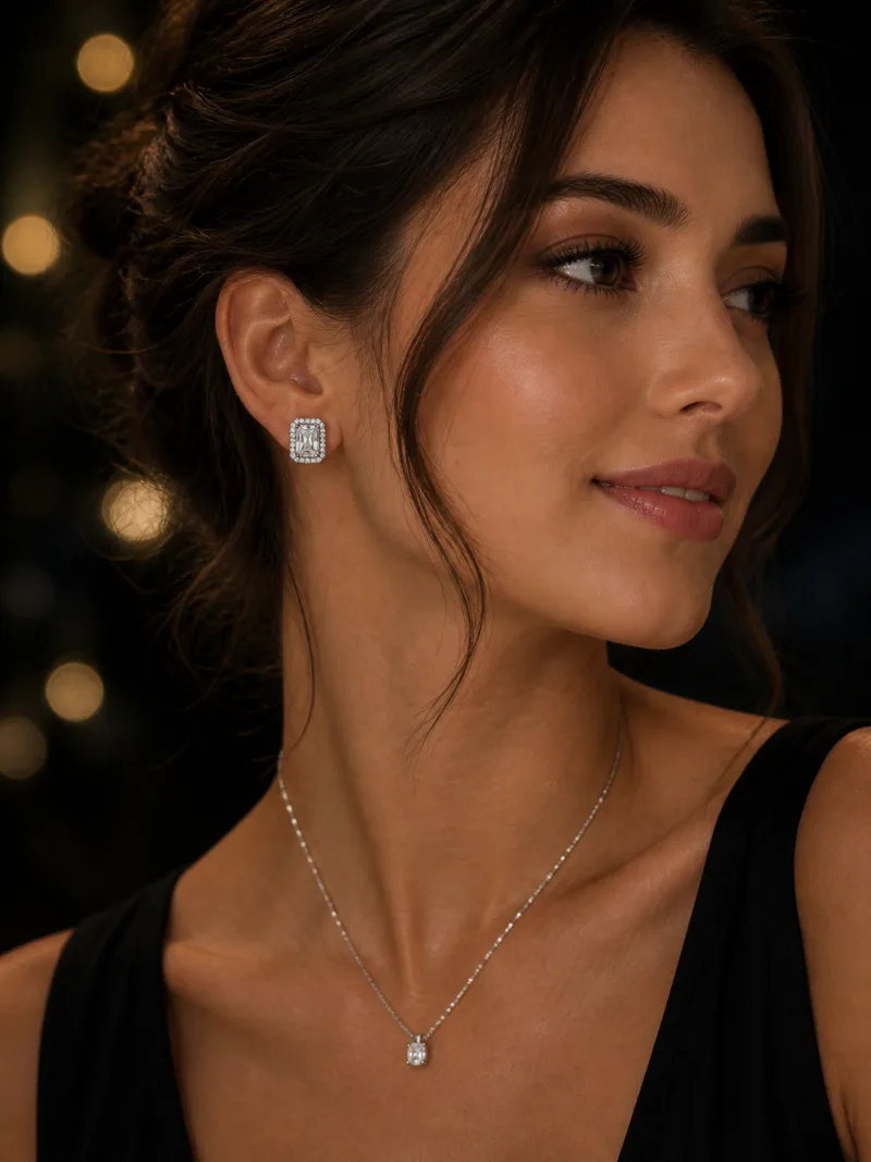 Halo Stud Earrings — view 4